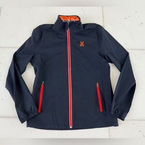 Psycho Bunny Navy Jacket with Orange Trim